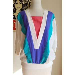 Vtg Windbreaker Sports Wear Top